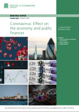 Coronavirus: Effect on the economy and public finances: (Briefing paper Number 8866)